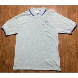 Walt Disney World Shirt Mens Medium Gray Polo T-Shirt